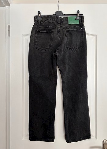 Y2k Siyah Kot Pantolon Denim Jean - Görsel 2