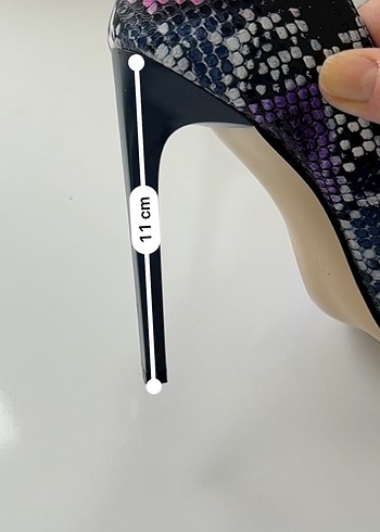 Mor Yılan Desenli Kadın Stiletto - Görsel 7