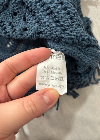 Bohem V Yaka Nakışlı Örgü Hırka - Görsel 5