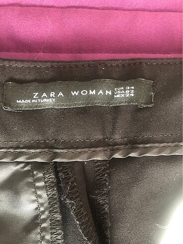 34 Beden siyah Renk ZARA siyah pantolon