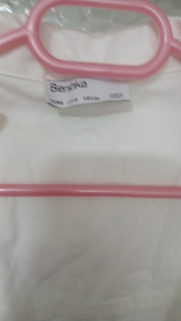 Drapeli V Yaka Beyaz Keten Kadın elbise - Görsel 2