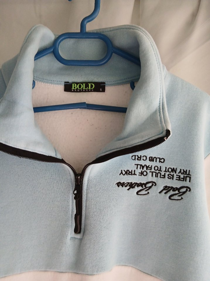 Beyaz erkek Sweatshirt, Bisiklet Yaka, Rahat Kesim - Görsel 3