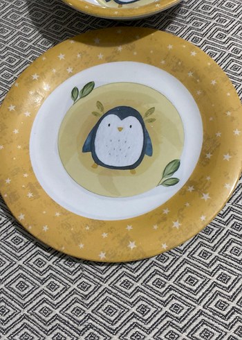 Diğer Sarı Penguen Desenli Çocuk Tabak ve Kase