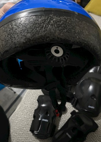 Mavi Plastik bisiklet  dirsek bileklik Diz kask koruyucuları - Görsel 5