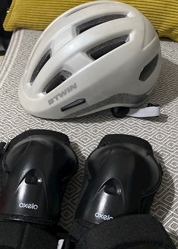 Oxelo Bantlı Siyah bisiklet dirseklik bileklik Diz Koruyucu kask - Görsel 4