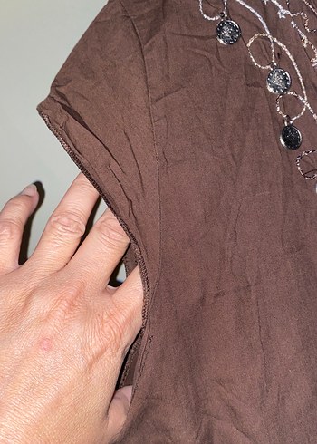 Kahverengi Nakışlı Bohem - Görsel 5