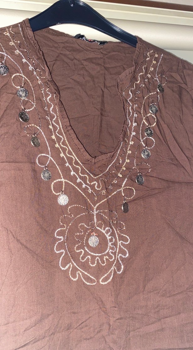 Kahverengi Nakışlı Bohem - Görsel 4