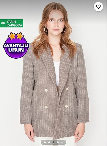 38 Beden gri Renk Trendyolmilla blazer ceket