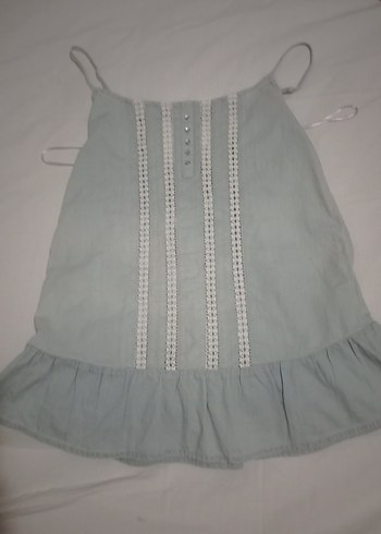 Koton Mavi Denim fistolu askılı