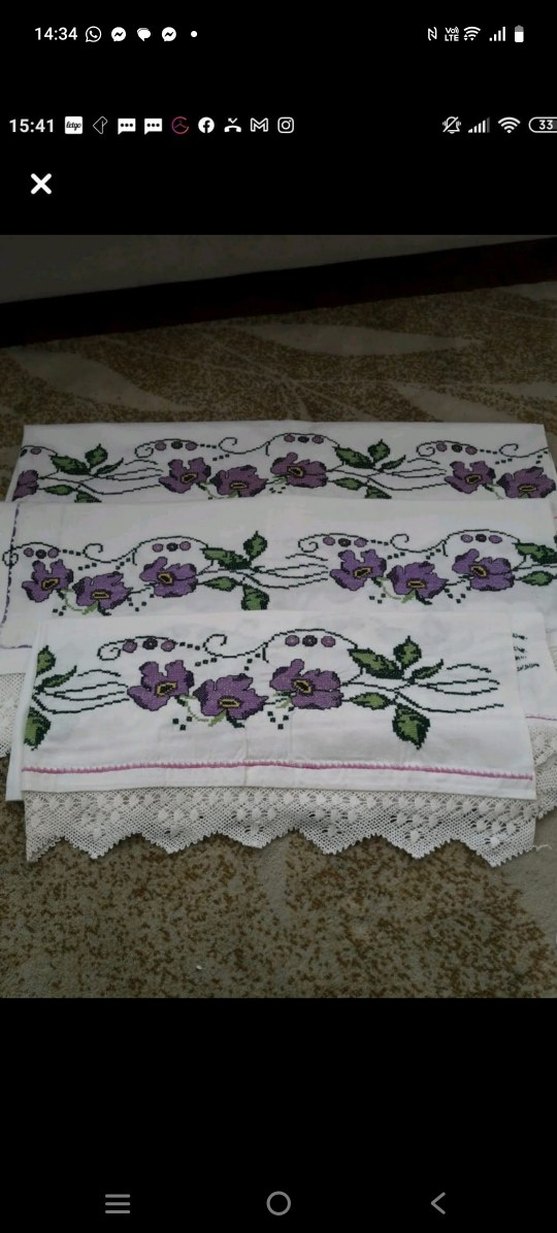 Mor kanevice Nakışlı  takim - Görsel 3