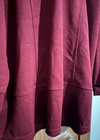 Bordo Kadın Kapüşonlu eşofman takımı - Görsel 2