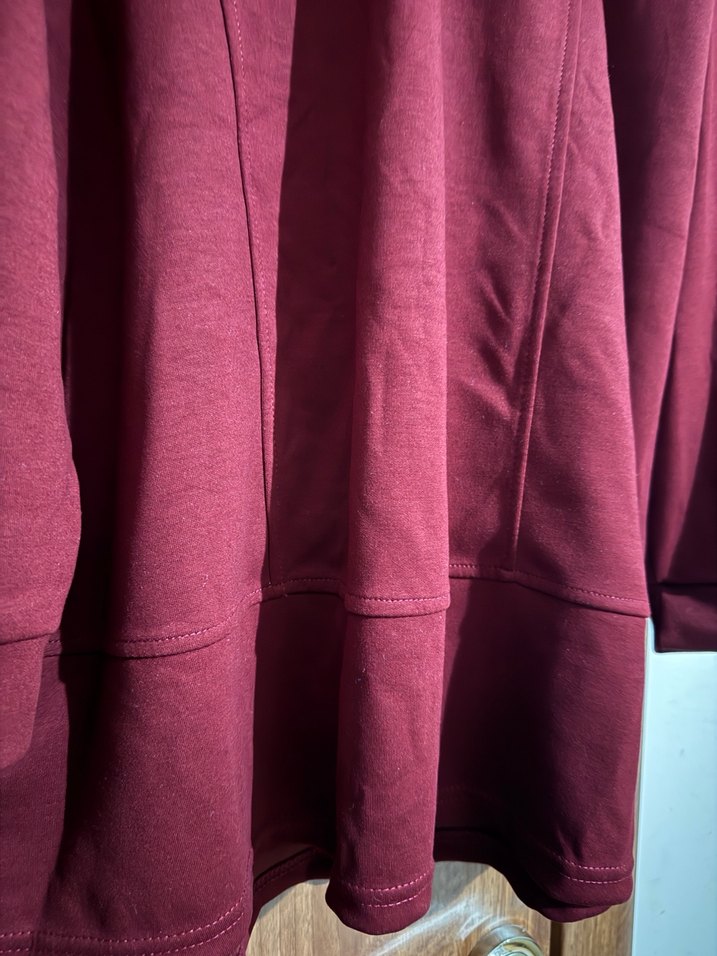 Bordo Kadın Kapüşonlu eşofman takımı - Görsel 2