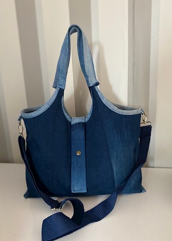 Denim tote çanta