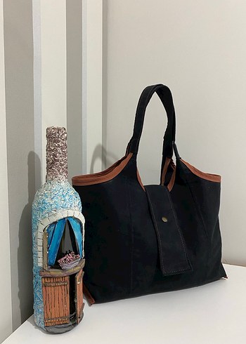 Kahverengi Süet Kadın Günlük Çanta - Görsel 4