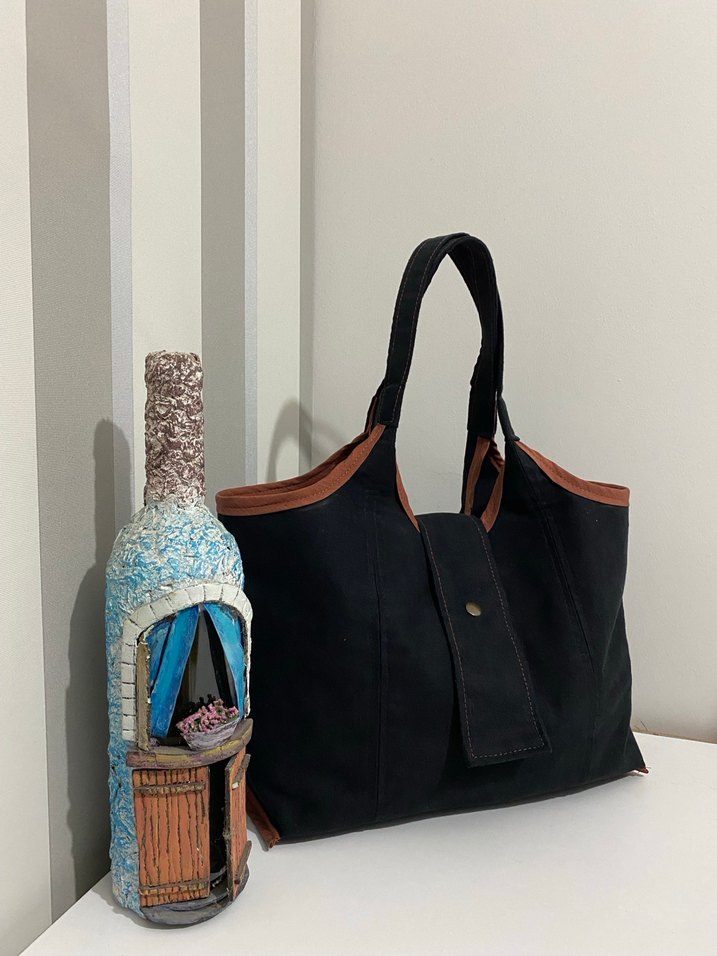 Kahverengi Süet Kadın Günlük Çanta - Görsel 4