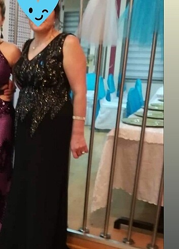 Diğer Üstü İşlemeli şık elbise 