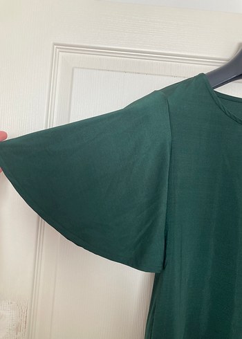 H&M H&M Kadın Yeşil Kısa Kollu Basic Bluz