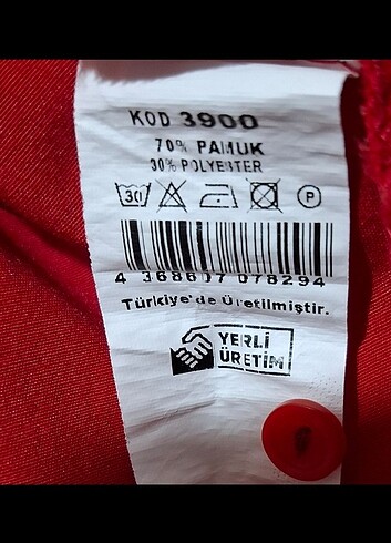 42 Beden kırmızı Renk Happıness marka, kan kırmızı, 42 beden oversize uzun kollu gömle