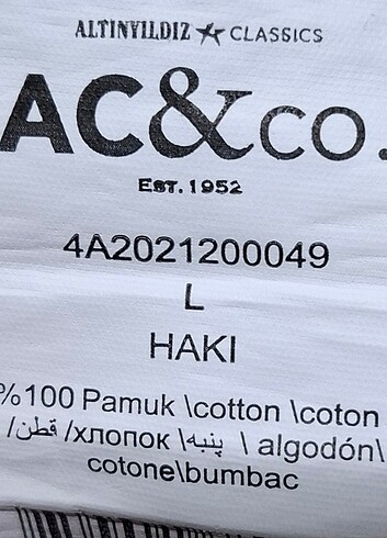 Diğer AC & CO ALTINYILDIZ ERKEK GÖMLEK