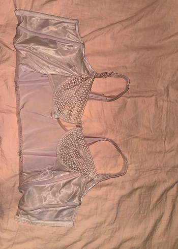 Bej Parlak Midi Straplez Büstiyer penti - Görsel 2