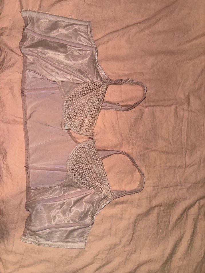 Bej Parlak Midi Straplez Büstiyer penti - Görsel 2