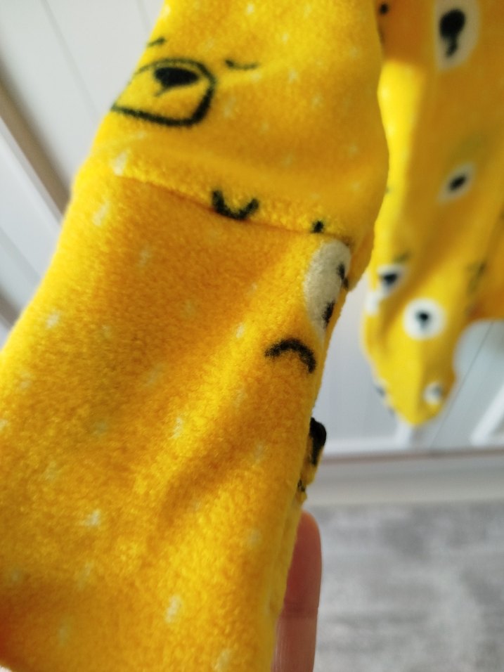 Sarı Baskılı Bebek Polar Tulum - Görsel 3