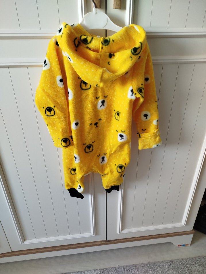 Sarı Baskılı Bebek Polar Tulum - Görsel 2