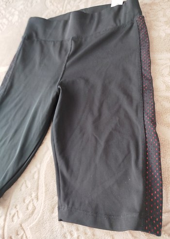 Siyah biker spor tayt - Görsel 2