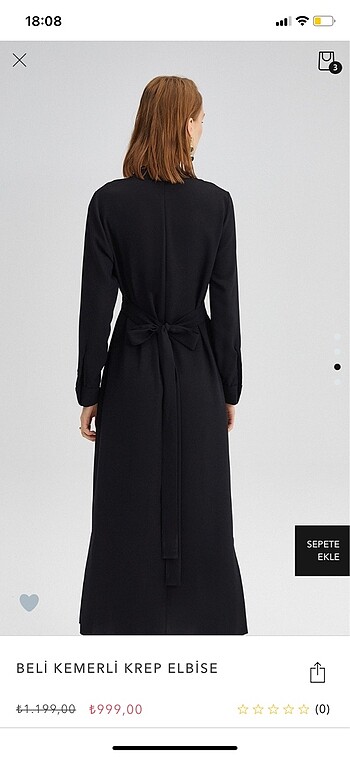 Touch Prive arkadan bağlamalı siyah krep elbise
