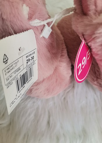 Lcw 29-30 Kız Çocuk Pembe Peluş Ev Botu panduf - Görsel 5