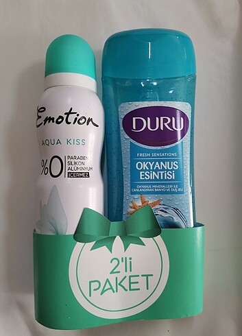 emotion aqua kıss 150 ml deodorant & duru okyanus esinti duş jel