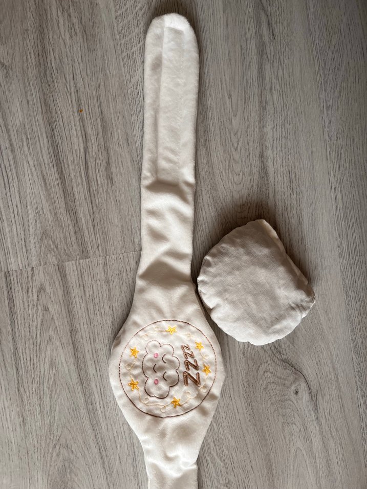 Nakışlı Gri Beyaz Çocuk Uyku Aksesuarı - Görsel 2