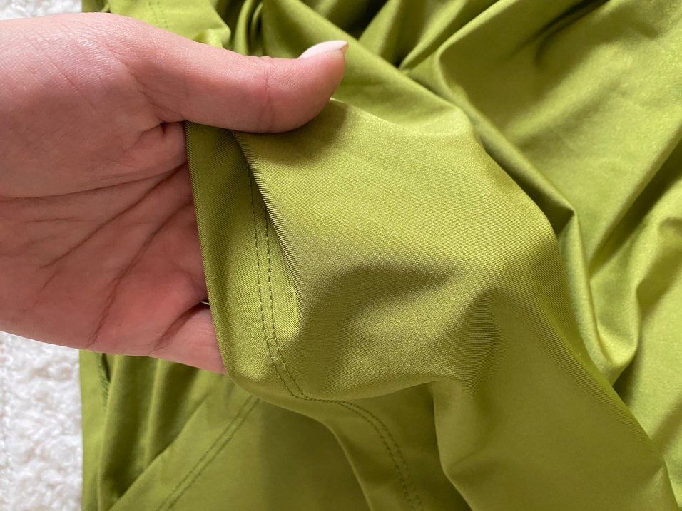 Drapeli Straplez Parlak Yeşil Mini Elbise - Görsel 5