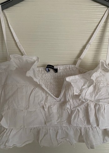 Beyaz Bohem Mini Bralet