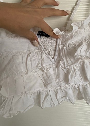 l Beden Beyaz Bohem Mini Bralet
