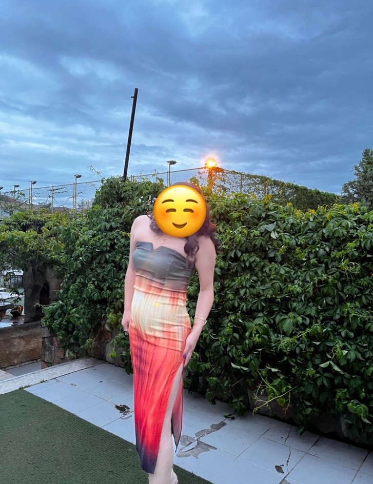 Kadın Çok Renkli Straplez Uzun Elbise - Görsel 2