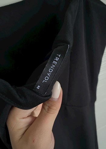 Siyah askılı Drapeli Midi Elbise - Görsel 6