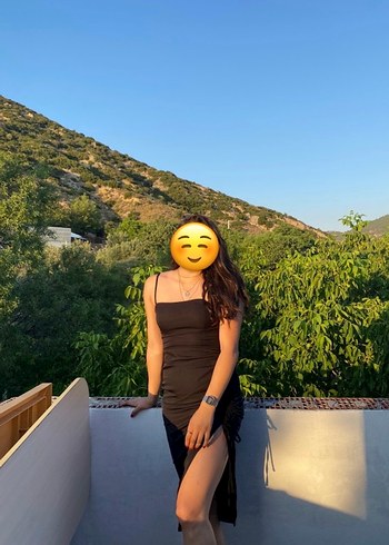 Siyah askılı Drapeli Midi Elbise - Görsel 2