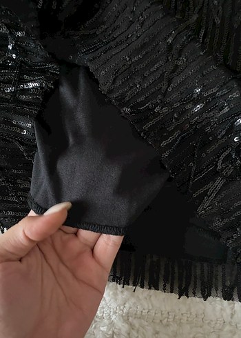 40 Beden siyah Renk Nakışlı Siyah Mini Etek
