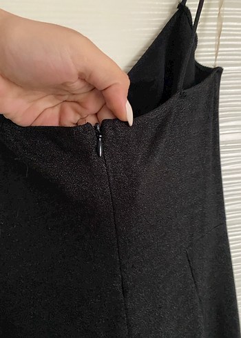 Siyah ince askılı Kadın Tulum - Görsel 6