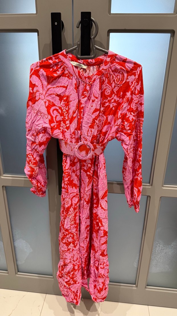 Uzun Kemerli V Yakalı Bohem Elbise - Görsel 2