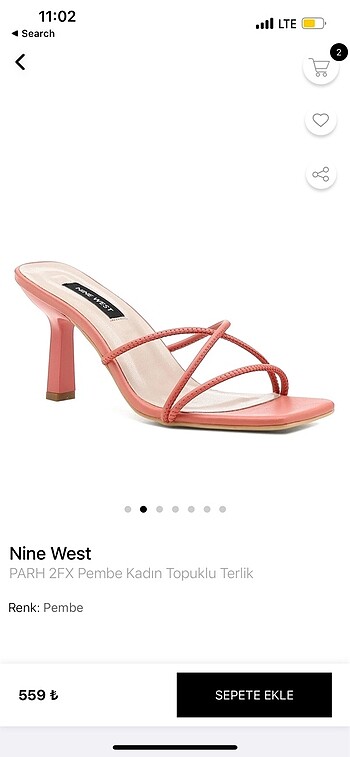 nine west topuklu terlik