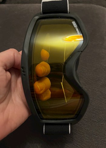 Siyah Çocuk Yetişkin s beden  Kayak Gözlüğü - Görsel 3