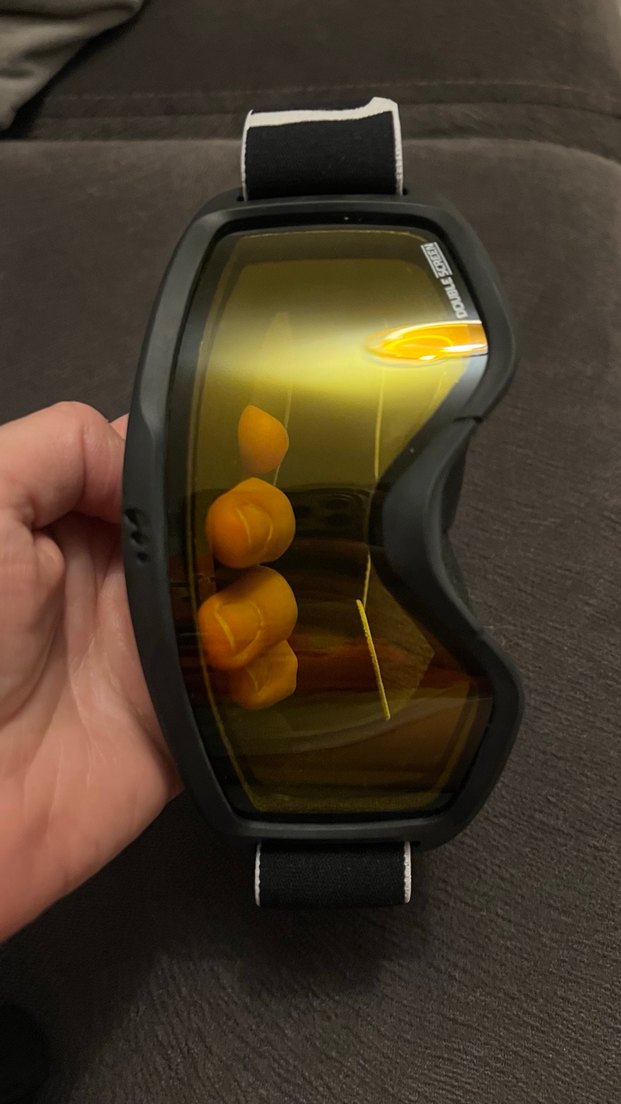 Siyah Çocuk Yetişkin s beden  Kayak Gözlüğü - Görsel 3