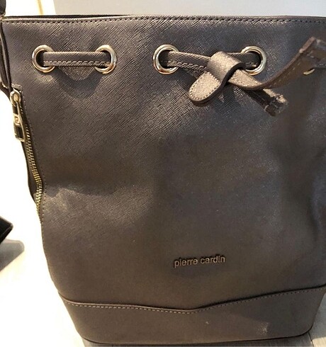 Pierre cardin askılı bronz çanta