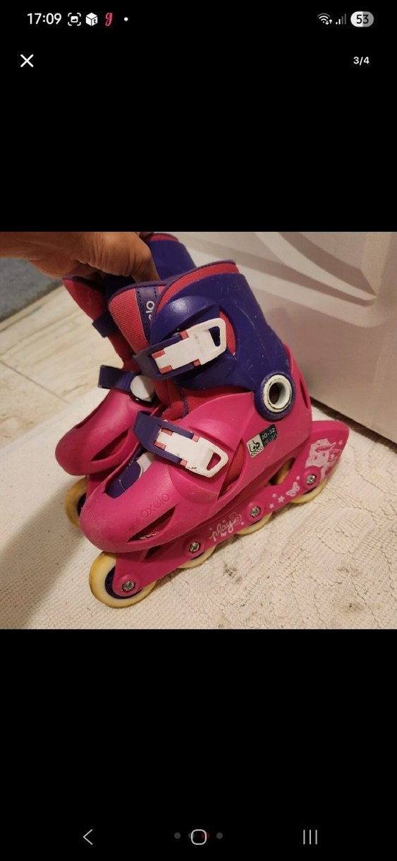 decathlion paten  Pembe Çocuk Paten ve Kask Seti - Görsel 5