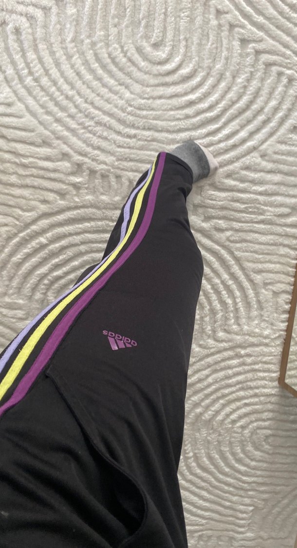 Kadın Mor Spor Eşofman Altı Velcro Detaylı - Görsel 2