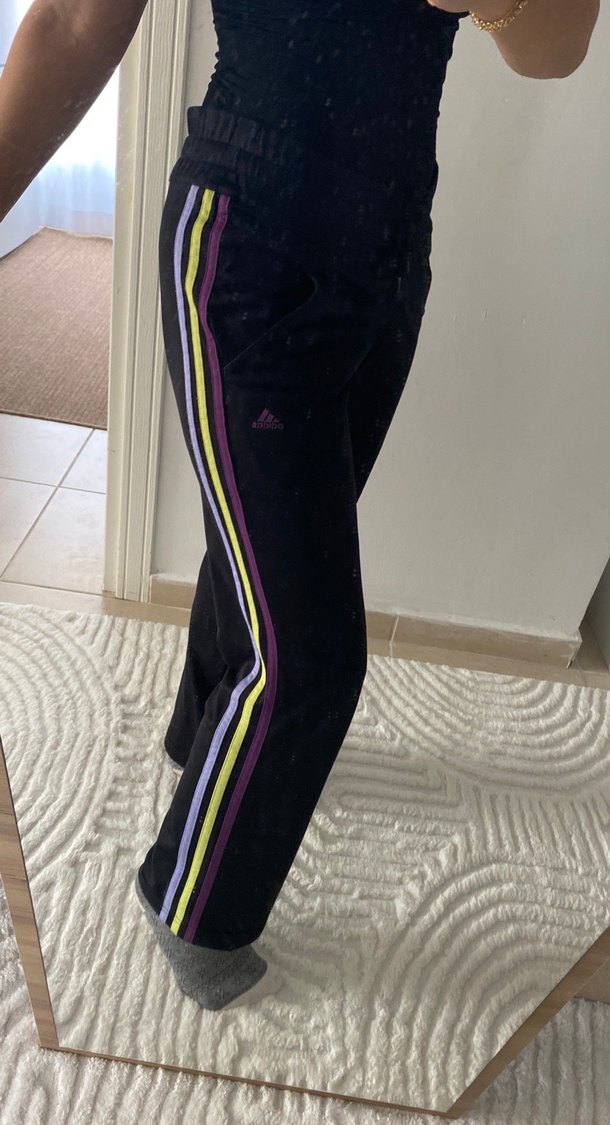 Kadın Mor Spor Eşofman Altı Velcro Detaylı - Görsel 3