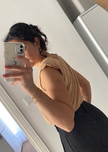 Bej Kadın Salaş Bluz - Görsel 2