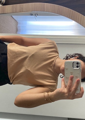 Bej Kadın Salaş Bluz - Görsel 3